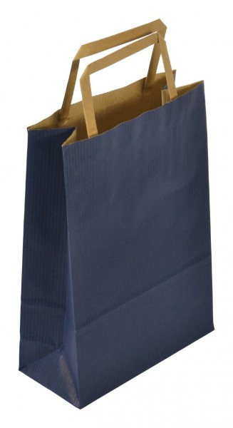 Papiertragetaschen Standard recyceld Farbe: blau