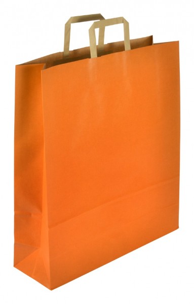 Papiertragetaschen Standard recyceld Farbe: orange