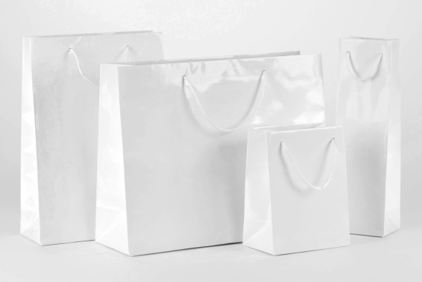 Papiertragetaschen - Topline Farbe: weiß