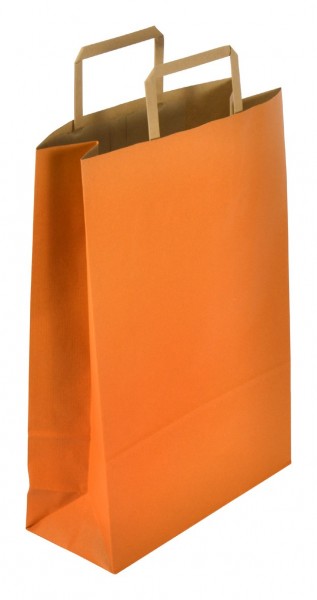 Papiertragetaschen Standard recyceld Farbe: orange