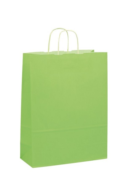 Papiertragetaschen Toptwist Vollfläche hellgrün